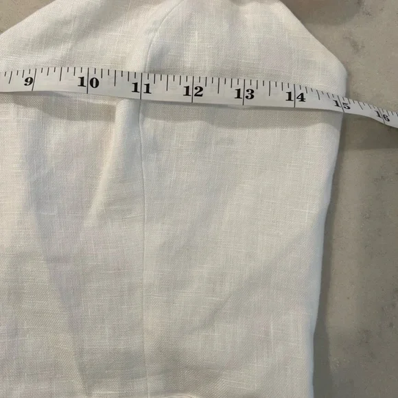 Reformation White Linen Mini Dress Size 4 - Picture 8 of 8
